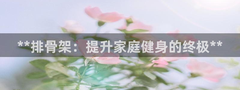 极悦平台使用教程视频：**排骨架：提升家庭健身的终极
