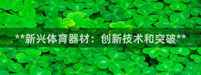 极悦平台代理怎么赚钱的：**新兴体育器材：创新技术和
