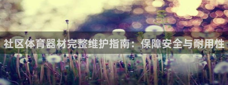 极悦娱乐的背景和历史背景：社区体育器材完整维护指南：