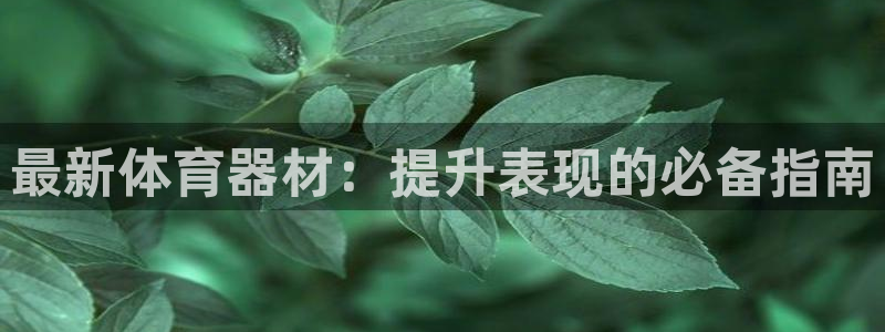 极悦官网首页登录入口下载：最新体育器材：提升表现的必