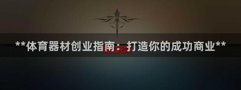 极悦平台非7O777：**体育器材创业指南：打造你的